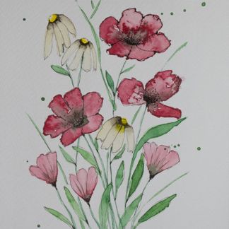 Blomsterbed 3 - 15 x 21 cm
