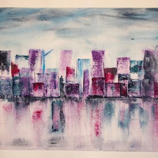 The purple city - 42 x 29,5 cm - Solgt