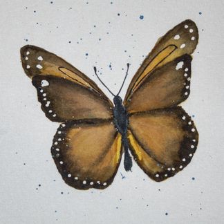 Sommerfugl brun - 10 x 15 cm